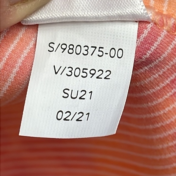 Athleta Salutation Stash Pocket II Capri Leggings Peach Tie Dye Yoga Sz M - Picture 11 of 11